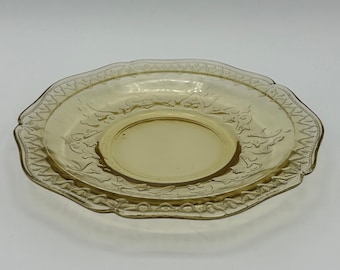 Amber Patrician Sherbert Plate - 6- inch, Depression Glass, vintage, antique