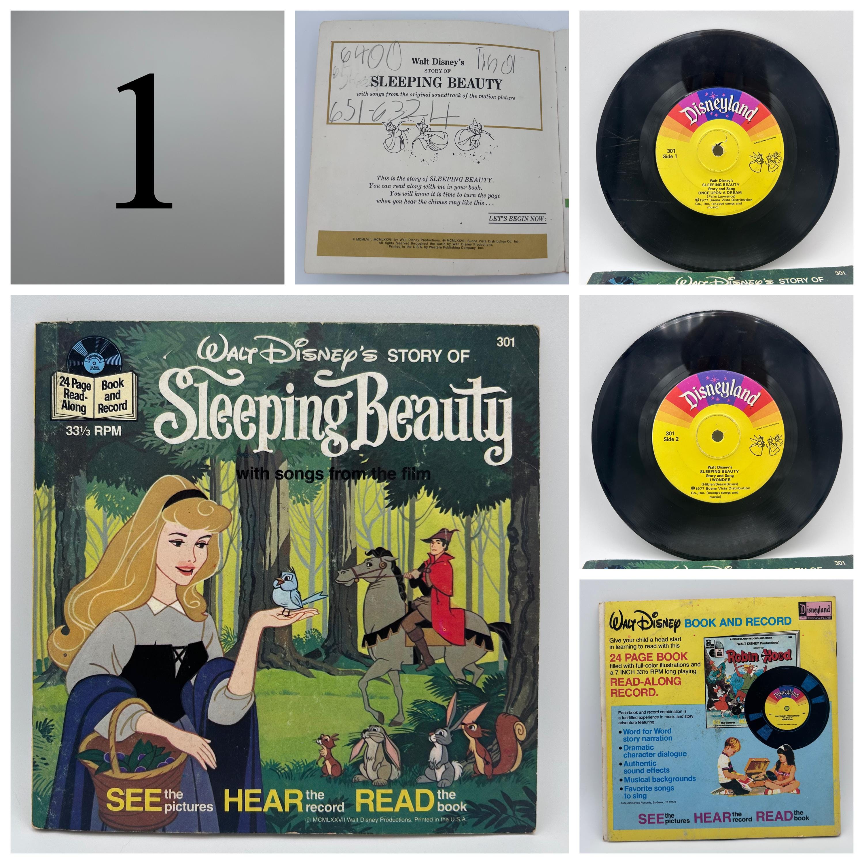 ヴィンテージの子供向け45回転レコード：ディズニー・クラシックス