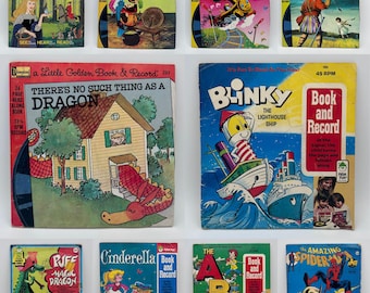 Dischi vintage a 45 giri per bambini: classici Disney, Spider-Man