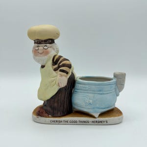 Hershey Ceramic Chef Figurine with Pot – Candle Holder – Cherish the Good Things