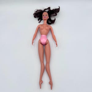 Barbie Doll 1966 Mattel Body, 1960 Mattel Head, Ballerina, Silver Earrings, Pink Underwear, Great Condition, Vintage, Antique, Old Barbie