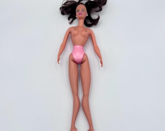 Bambola Barbie ballerina vintage: corpo Mattel del 1966, testa del 1960, orecchini d'argento