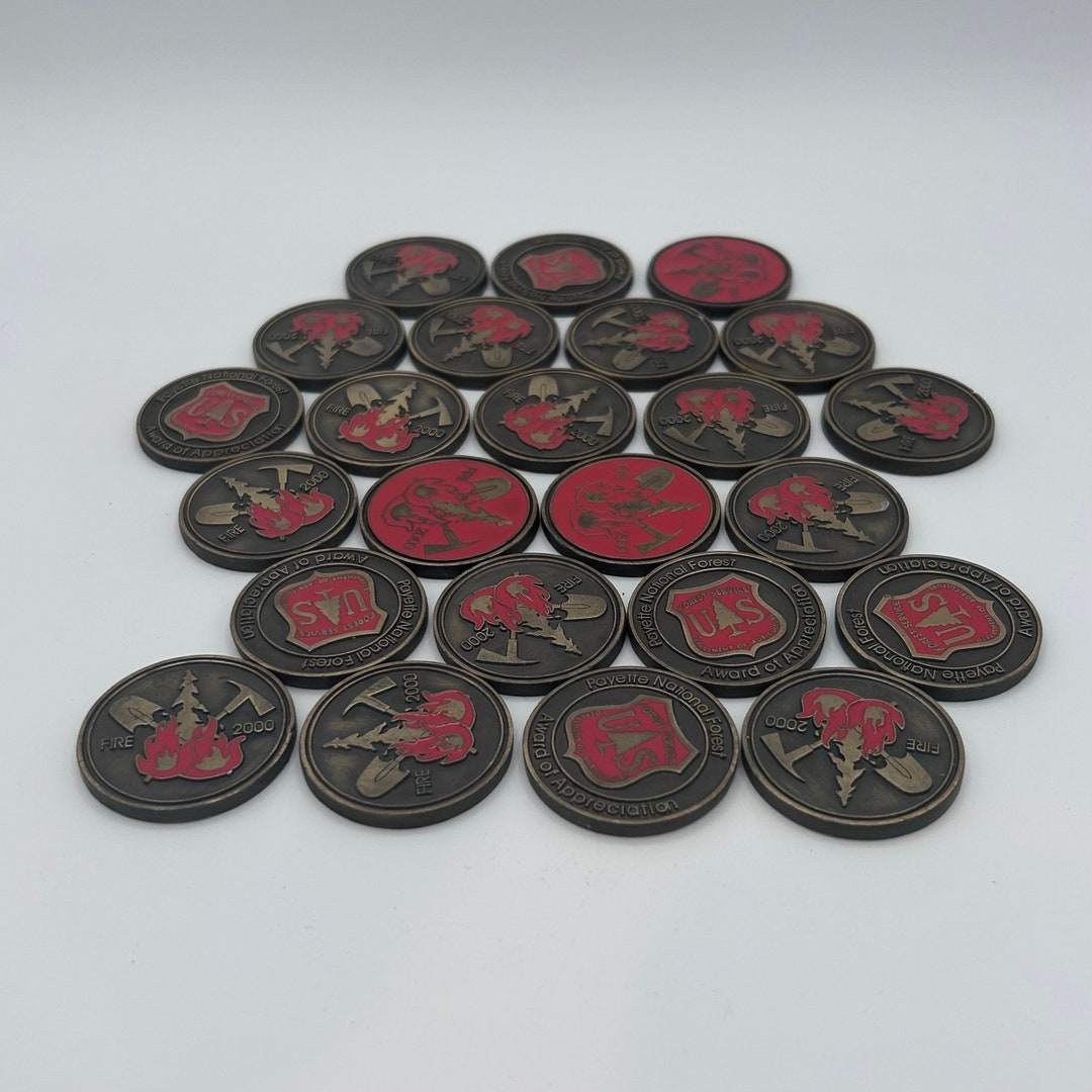 Token Fireman Payette National Forest Award Tokens: Firefighter Appreciation ...