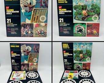 Vintage Talking View-Master Reels: Disney, Charlie Brown, Flintstones