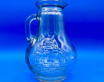 Embossed Sailing Ship Pitcher with Pour Spout – Nautical Coastal Decor