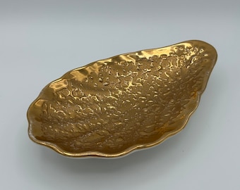 Holley Ross 22k Gold Shell Plate - dish, distinguish China, wet, vintage, old