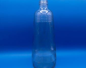 Große Glasflasche mit Ring-Detail (ohne Deckel)