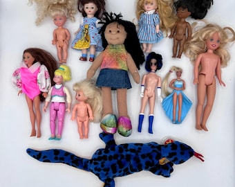 Collezione di giocattoli anni '90: bambole vintage, Polly Pocket, Beanie Baby