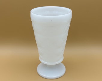 Copa de cristal de leche - blanco, Hazel Atlas, Big Top, Promo, taza, vintage, antiguo