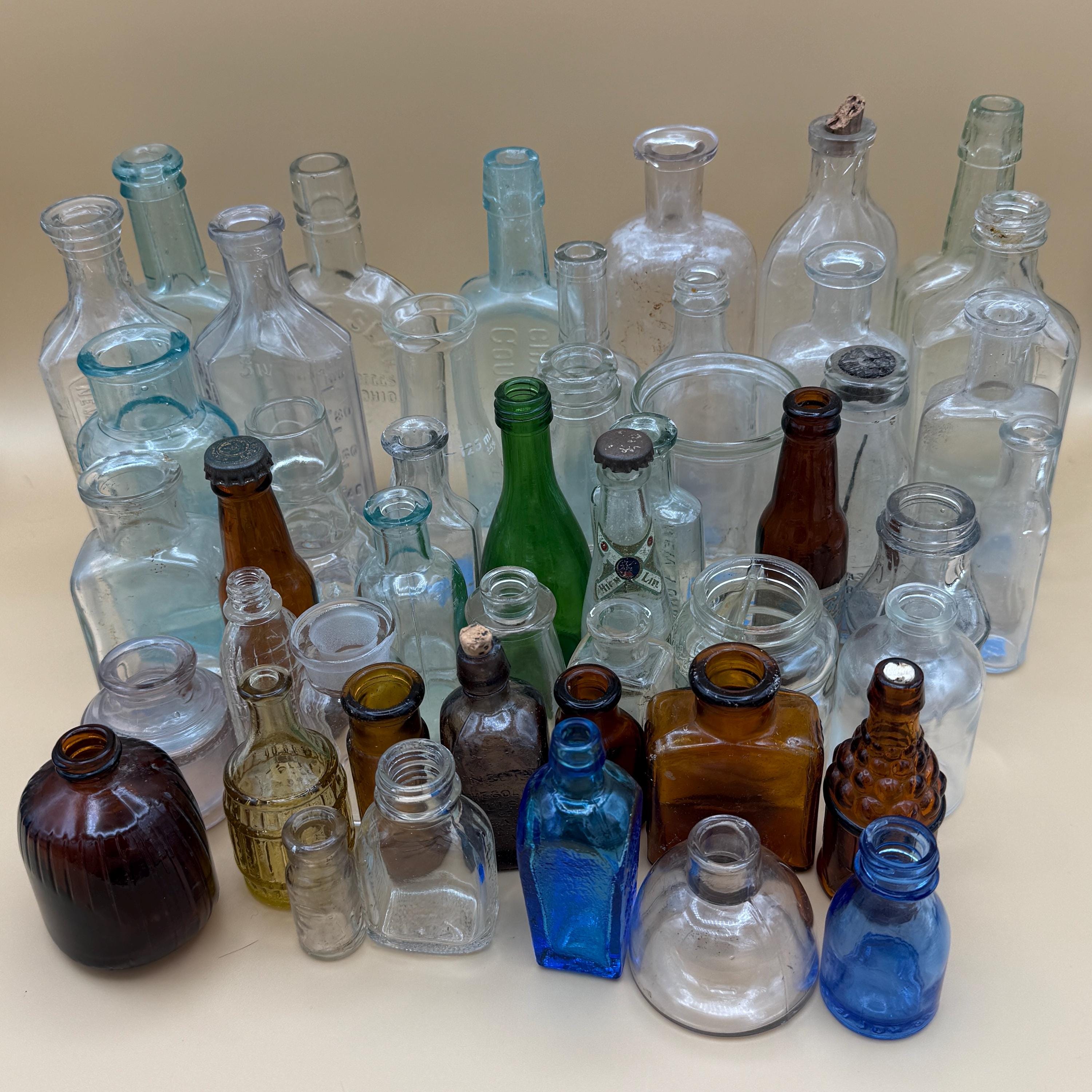 Antique glass bottle - Etsy 日本