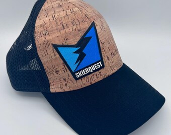 Gorra de béisbol Skierquet Cork: Gorra de ala curva en negro y marrón