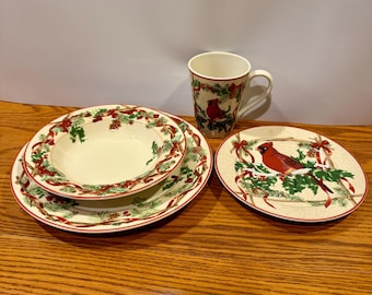 Stoviglie festive con nastri di Block Basics: pezzi sostitutivi per le feste