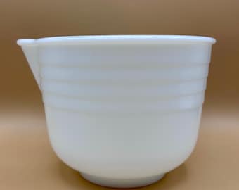 Vintage PYREX Hamilton Beach Milk Glass Mixing Bowl with Pour Spout