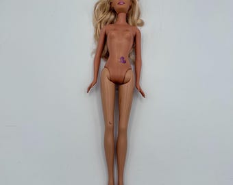 Vintage Beach Fun Barbie Doll: 1999 Mattel Body, Purple Heart Tattoo