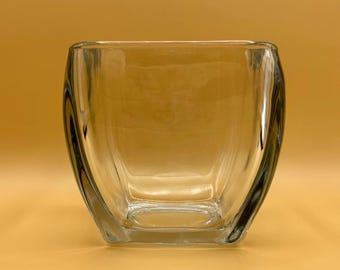 Libbey Tapered Square Votive Bowl: Minimalist Candle Holder
