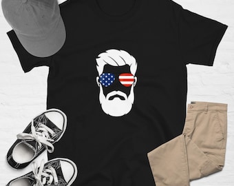 Papa shirt met Amerikaanse vlag, Vaderdag shirt, patriottisch Amerikaans papa shirt, 4 juli shirt, Amerikaanse vlag papa T-shirts, cadeaus voor papa