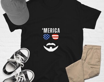 Papa shirt met Amerikaanse vlag, Vaderdag shirt, patriottisch Amerikaans papa shirt, 4 juli shirt, Amerikaanse vlag papa T-shirts, cadeaus voor papa