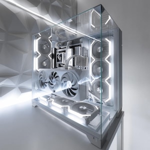 White Gaming PC | &quot;Snowblind&quot; Custom High-End Computer | 5090 | i9-14900KS | 64GB DDR5 | Build for your budget | Payment plans available