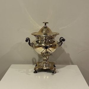Vintage Silver Coffee and Tea Urn- Samovar- Free Shipping