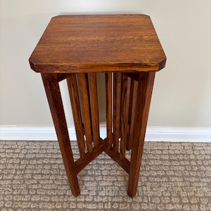 Wood Vintage Stool- Side Stool, Vanity Stool, Wood Riser, Plant Stand- Free Shipping