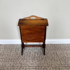 Vintage Wooden Sewing Box- Wood Box- Craft Storage- Wood Caddy- Free Shipping