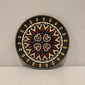 Vintage Brass Trinket Dish- Catch All Tray- Decorative Plate- Free Shipping