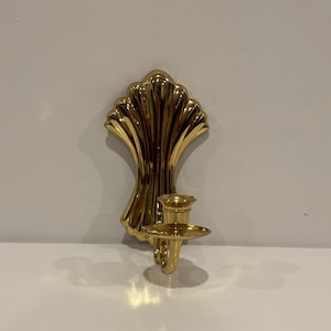 Vintage Brass Sconce- Wall Candleholder- Free Shipping
