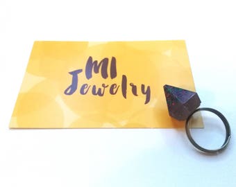 Pencil shaving mini diamond ring