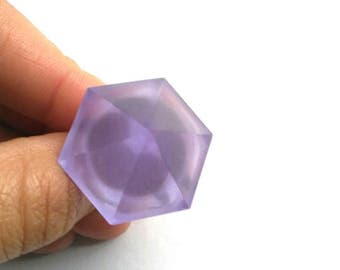 Transparent purple diamond resin adjustable ring