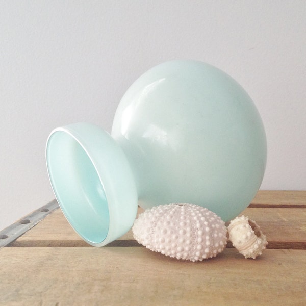Blue Milky Bud Vase - Bubble Vase - Beach Decor - Shabby Chic