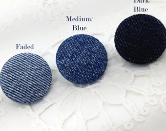 DENIM 1-1/2 Inch #60L 38mm Extra LARGE Denim or Fabric Shank Style BUTTONS