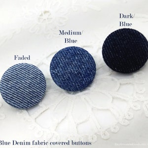 DENIM 1-1/2 Inch 60L 38mm Extra LARGE Denim or Fabric Shank Style BUTTONS image 1