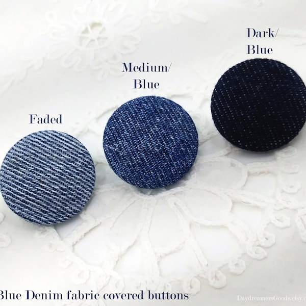 DENIM 1-1/2 Inch #60L 38mm Extra LARGE Denim or Fabric Shank Style BUTTONS