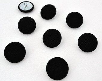 OUTDOOR Fabric Acrylic Cloth Shank Style Buttons- Raven Black - 3 sizes:  #30L(3/4")19mm, #36L(7/8")23mm, #40L(1")25mm