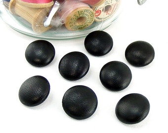 LEATHER 7/8 inch #36L 23mm Black, Brown or Gray Shank BUTTONS