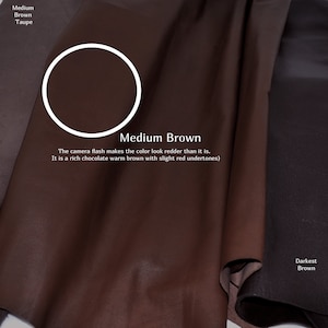 Medium brown leather for buttons.