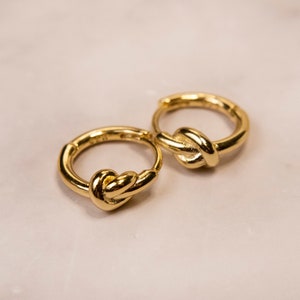 Knot Hoop Earrings · Bridesmaid Jewelry Gift · Love Knot Earrings · Dainty Hoop Earrings · Minimalist Knot Earrings · Gift For Bridesmaid