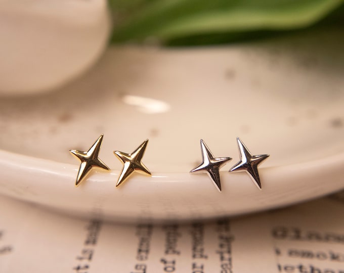 Star Stud Gold or Silver Earrings · Small Star Stud Earrings · Minimalist Silver Earrings · Everyday Silver 18K Gold Earrings · Gift For Her