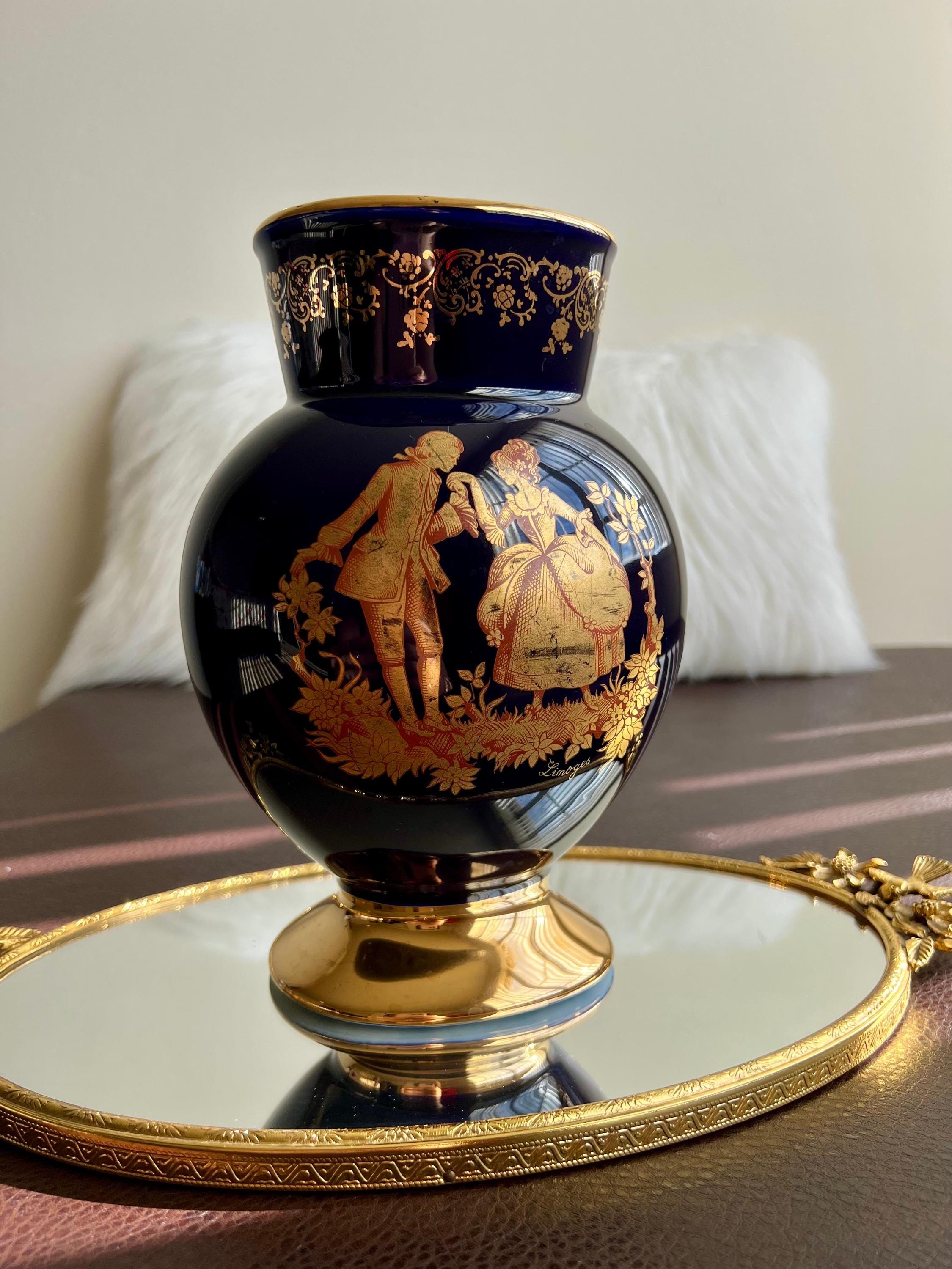 Blue and gold vase - Etsy 日本