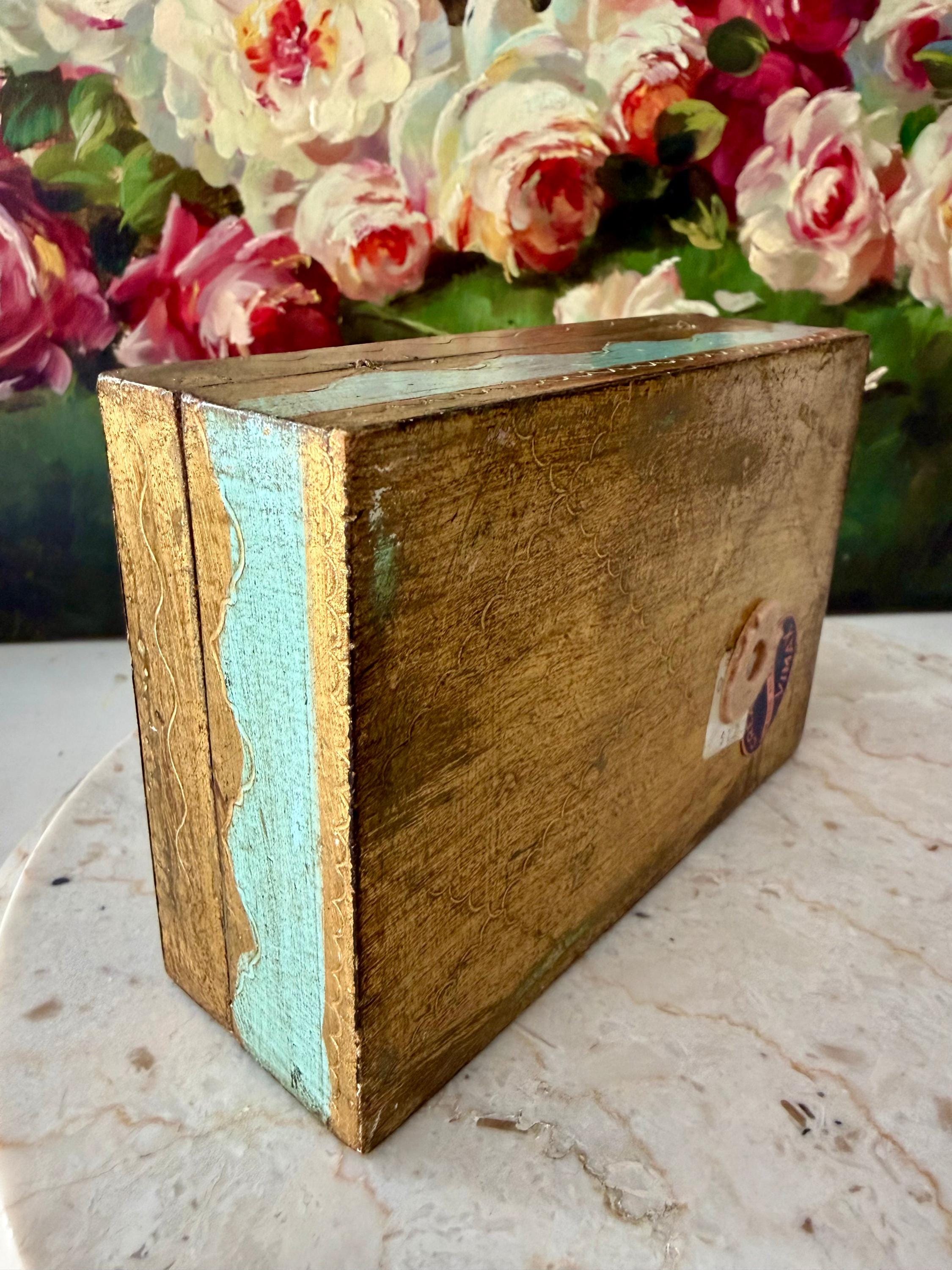 Italian Vintage Florentine Gold Gilt Wooden Handmade Jewelry Box - Etsy