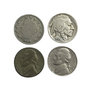 Old US Nickel Coin Collection, Vintage US Nickel Sampler Set