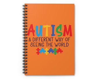 Cuaderno de autismo, regalo para hijo, concientización sobre el autismo, defensa del autismo, regalo para mamá, día de la madre, Cuaderno espiral - Línea reglada