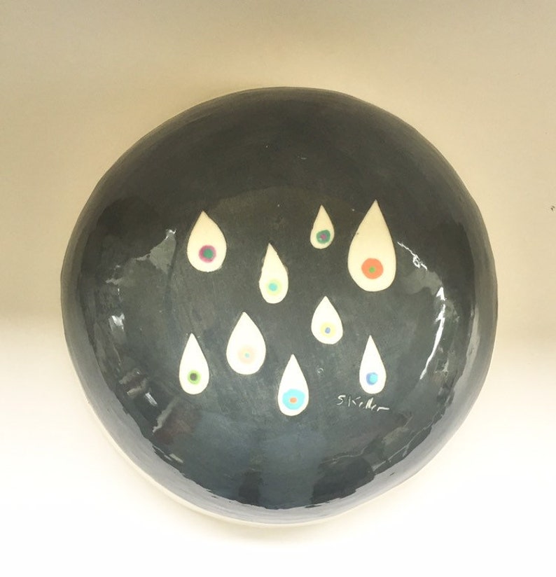Ceramic Serving Bowl Raindrop Collection image 5