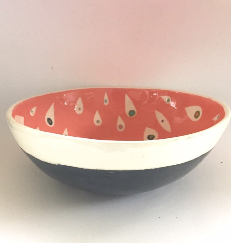 Ceramic Serving Bowl Raindrop Collection image 9