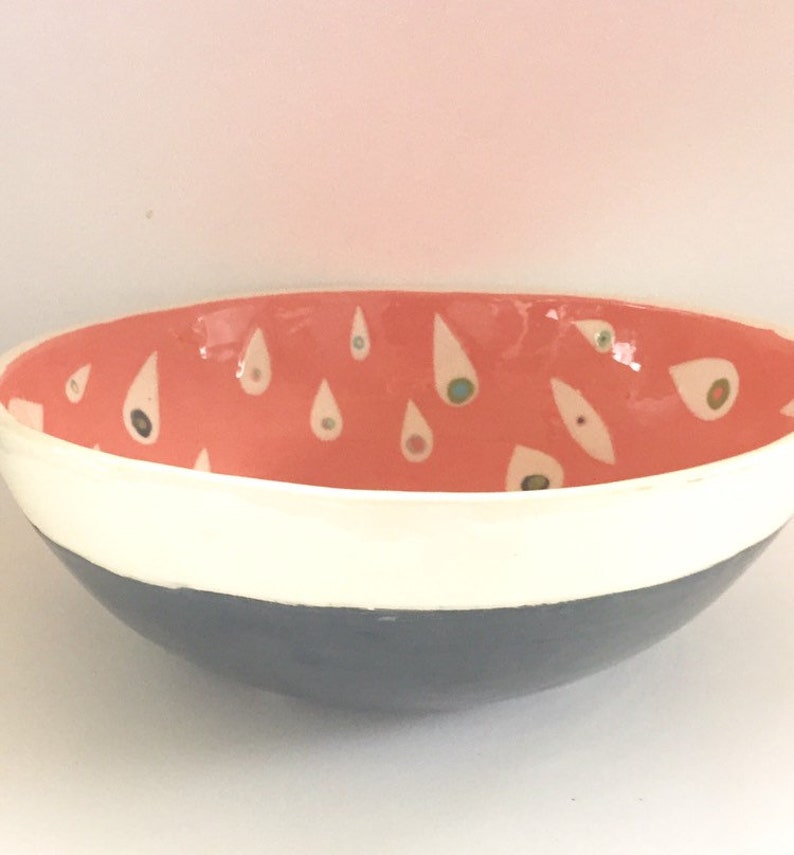 Ceramic Serving Bowl Raindrop Collection image 6