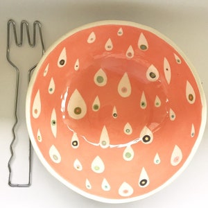 Ceramic Serving Bowl Raindrop Collection image 1