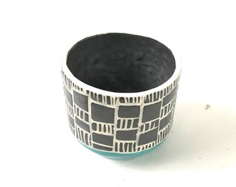 Yunomi drinking cup, ceramic cup, handmade, one of a kind