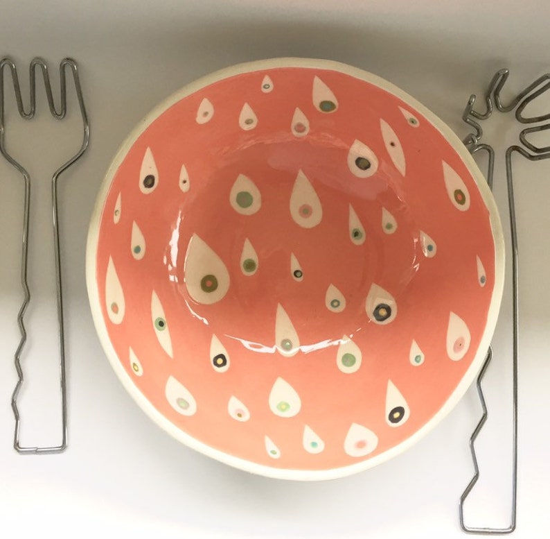 Ceramic Serving Bowl Raindrop Collection image 3