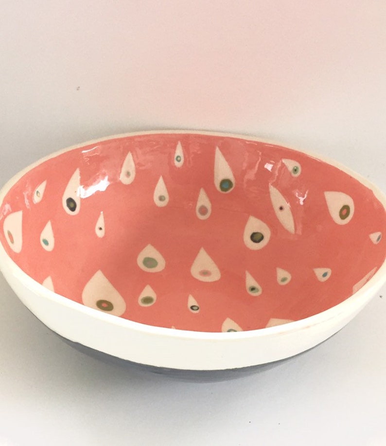 Ceramic Serving Bowl Raindrop Collection image 7