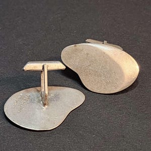 Vintage Sterling Silver Cufflinks, Stamped Sterling Ringmaster